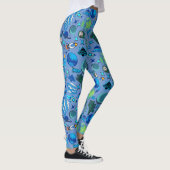 Leggings Roquettes rétro dans l'espace. L Blue BG (Droite)