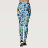 Leggings Roquettes rétro dans l'espace. L Gray BG (Dos)