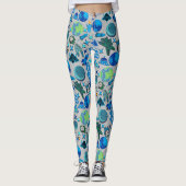 Leggings Roquettes rétro dans l'espace. L Gray BG (Devant)