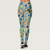 Leggings Roquettes rétro dans l'espace. L Orange BG (Dos)
