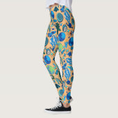 Leggings Roquettes rétro dans l'espace. L Orange BG (Gauche)