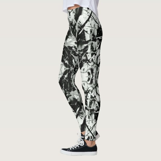 Leggings Rorschach noir et blanc (Gauche)