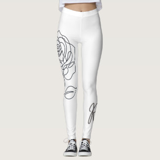 Leggings Rosa Minimalist Line Art