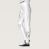 Leggings Rosa Minimalist Line Art (Gauche)