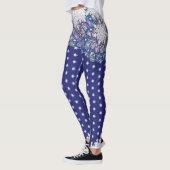 Leggings Rosace bleue et flocon de neige (Gauche)
