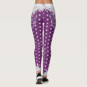 Leggings Rosace rouge cardinale et flocon de neige (Dos)