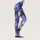 Leggings Rosas violetas con calaveras (Droite)