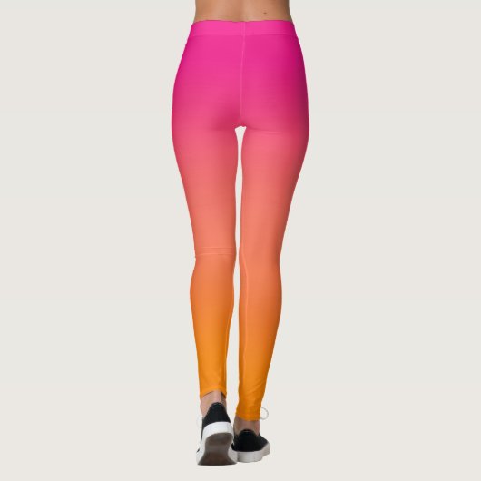 Leggings Rose à orange ombre (Dos)