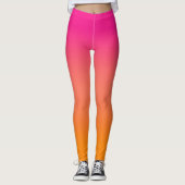 Leggings Rose à orange ombre (Devant)