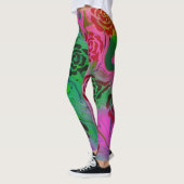 Leggings rose abstrait (Gauche)