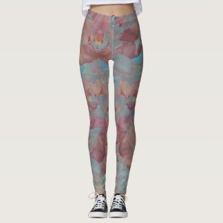 Leggings Rose acrylique floral de Peinture-Rose