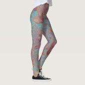 Leggings Rose acrylique floral de Peinture-Rose (Droite)