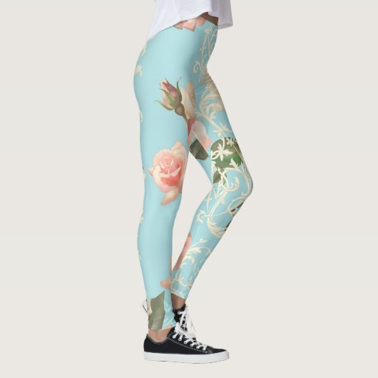 Leggings Rose aquarelle délicat (Droite)