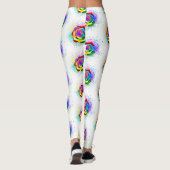 Leggings Rose arc-en-ciel coloré (Dos)
