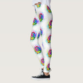 Leggings Rose arc-en-ciel coloré (Gauche)