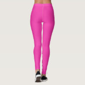 Leggings Rose blanche sur motif rose (Dos)