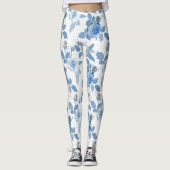 Leggings Rose bleu (Devant)