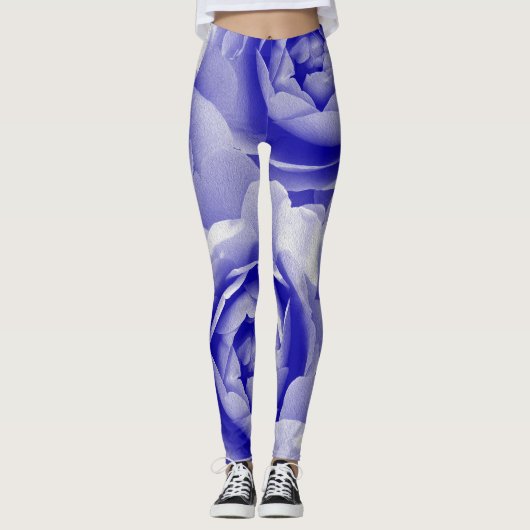Leggings Rose bleu (Devant)