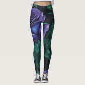 Leggings Rose bleu (Devant)