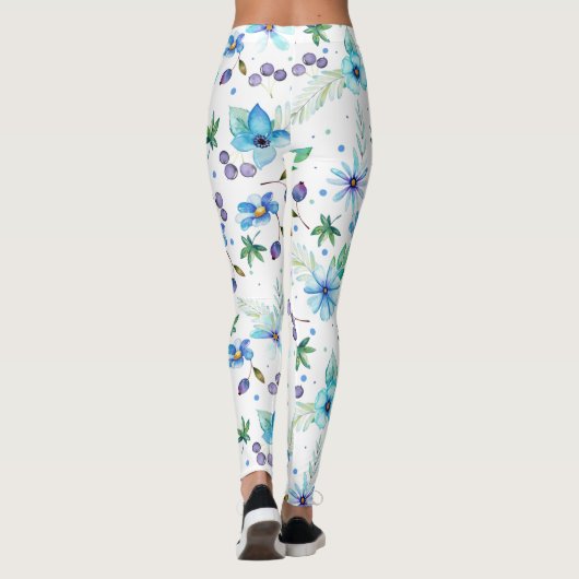 Leggings Rose bleu (Dos)