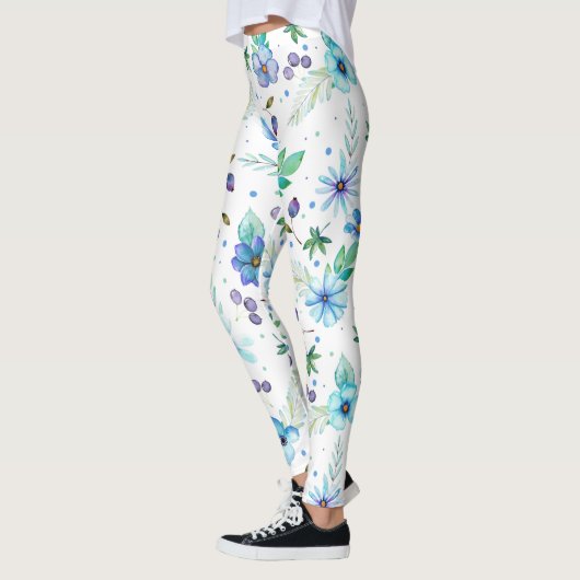 Leggings Rose bleu (Gauche)