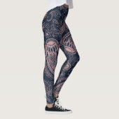 Leggings Rose bleu classique Parties scintillant or Paisley (Droite)