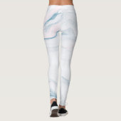 Leggings Rose Bleu Et Pierre Marbre blanc (Dos)