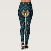 Leggings Rose Boho Gold Vert Mandala (Dos)