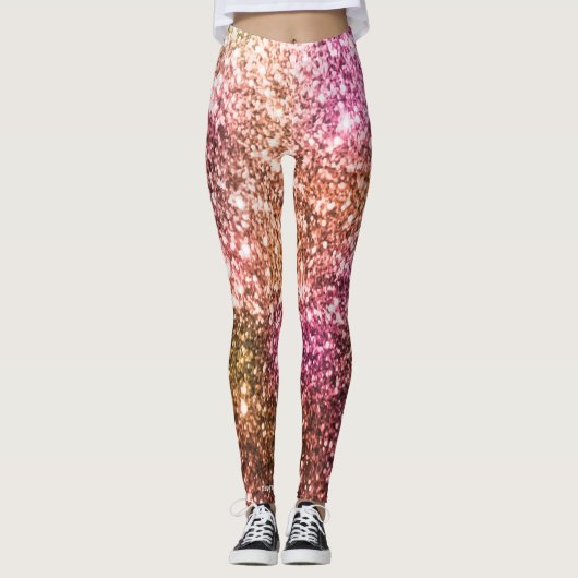 Leggings Rose brillant (Devant)