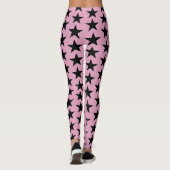 Leggings Rose Bubble-Gum Avec Étoiles Noires (Dos)
