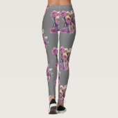 LEGGINGS ROSE BUOQUET FLEURS (Dos)