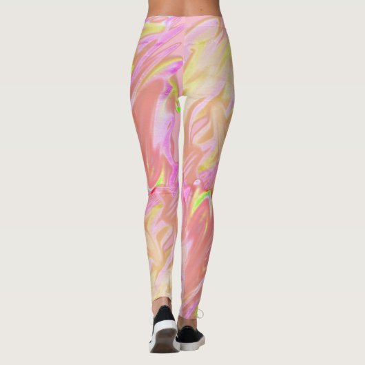 Leggings Rose chatouillé (Dos)