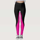 Leggings Rose chaud avec couleur personnalisée (Devant)