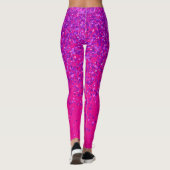 Leggings Rose chaud avec épingles violettes Imprimer (Dos)