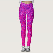 Leggings Rose chaud avec épingles violettes Imprimer (Devant)