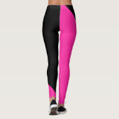Leggings Rose Chaud et Noir (Dos)