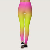 Leggings Rose Chaud et Ombre Jaune Clair (Dos)