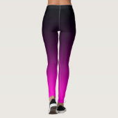 Leggings Rose Chaude et Ombré Noir (Dos)