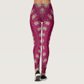 Leggings Rose clair avec Mandala Jaune (Dos)