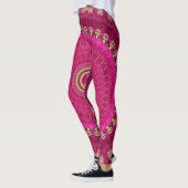Leggings Rose clair avec Mandala Jaune (Gauche)