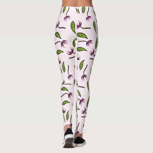 Leggings Rose comme couture (Dos)