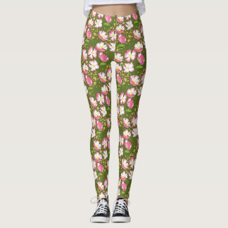 Leggings rose de chien romantique à main