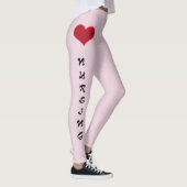 Leggings Rose de guêtres de soins d'amour (Droite)