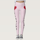 Leggings Rose de guêtres de soins d'amour (Devant)