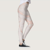 Leggings Rose de luxe Pink Blush Parties scintillant Marble (Droite)