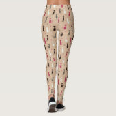 Leggings rose de motif de chats (Dos)