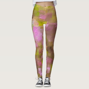 Leggings Rose de saison printanière Abstrait