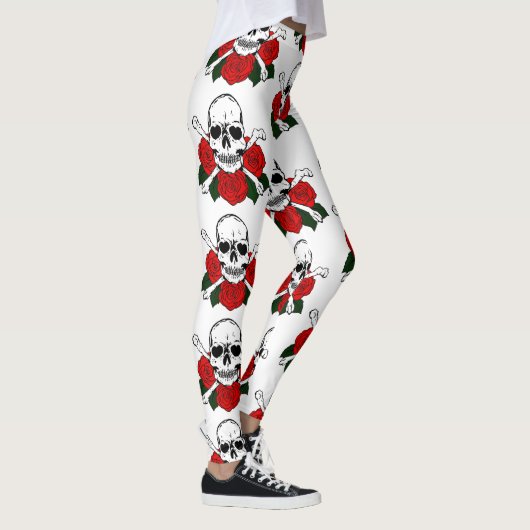 Leggings Rose des crânes (Droite)
