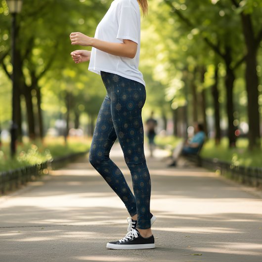 Leggings Rose des vents nautique