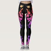 Leggings Rose dynamique vintage (Devant)